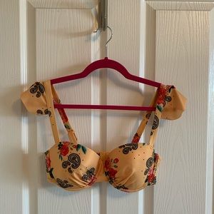 ASOS 34DDD Swimsuit Yellow Top